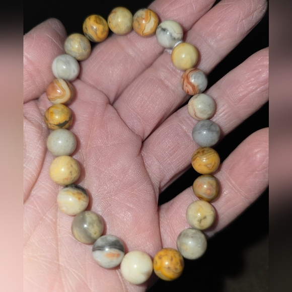 8mm Crazy Lace Agate Bracelet - Picture 4 of 8